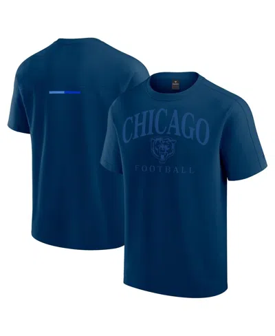 Fanatics Men's And Women's Navy Chicago Bears Elements Flex Tri-blend T-shirt In Blue