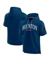 Fanatics Men's And Women's Navy Houston Texans Elements Ready Short Sleeve Pullover Hoodie In Navy