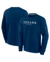 Fanatics Men's And Women's Navy Houston Texans Elements Unlimited Fleece Pullover Sweatshirt In Navy