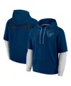 Fanatics Men's And Women's Navy Houston Texans Sleek Elements Pullover Hoodie In Blue