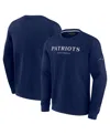 Fanatics Men's And Women's Navy New England Patriots Elements Unlimited Fleece Pullover Sweatshirt In Blue