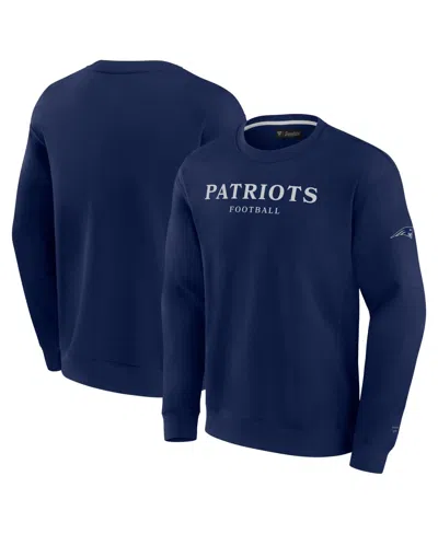 Fanatics Men's And Women's Navy New England Patriots Elements Unlimited Fleece Pullover Sweatshirt In Blue