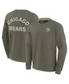 Fanatics Men's And Women's Olive Chicago Bears Super Soft Pullover Crew Sweatshirt In Olive