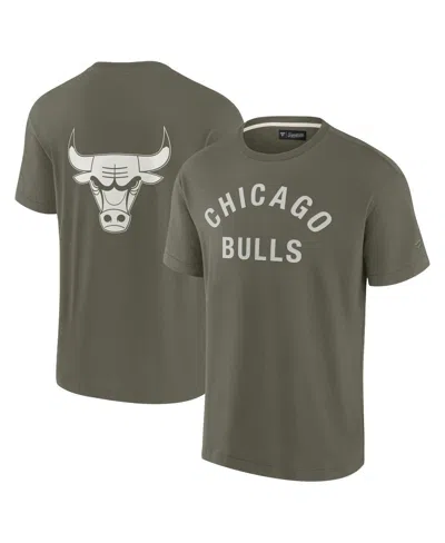 Fanatics Men's And Women's Olive Chicago Bulls Elements Super Soft Short Sleeve T-shirt