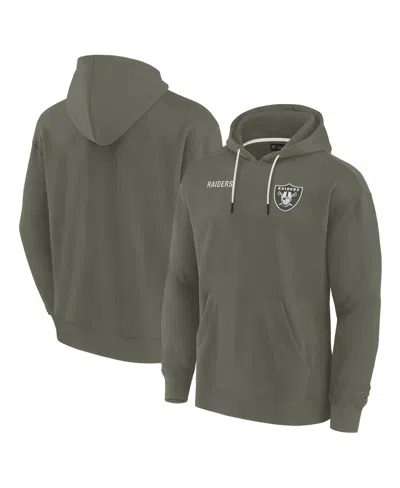 Fanatics Men's And Women's Olive Las Vegas Raiders Elements Super Soft Fleece Pullover Hoodie