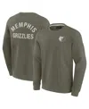 Fanatics Men's And Women's Olive Memphis Grizzlies Super Soft Pullover Crew Sweatshirt In Olive
