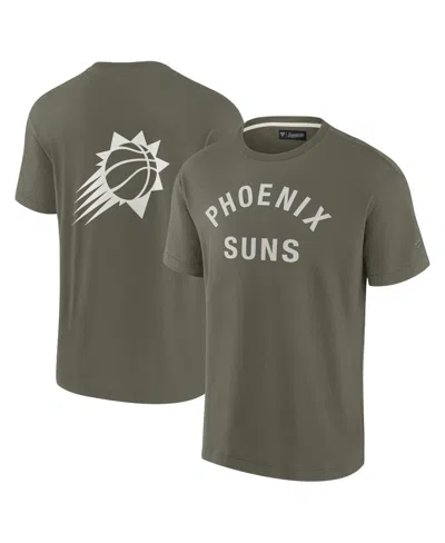 Fanatics Men's And Women's Olive Phoenix Suns Elements Super Soft Short Sleeve T-shirt In Green
