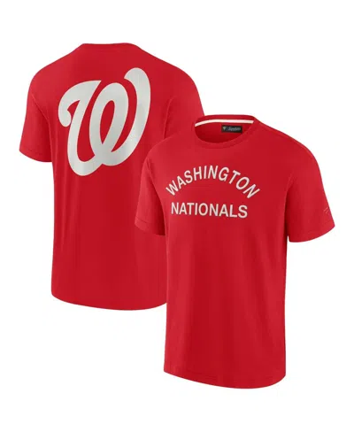 Fanatics Men's And Women's Red Washington Nationals Elements Super Soft Short Sleeve T-shirt