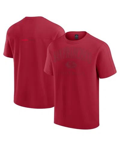 Fanatics Men's And Women's Scarlet San Francisco 49ers Elements Flex Tri-blend T-shirt In Red