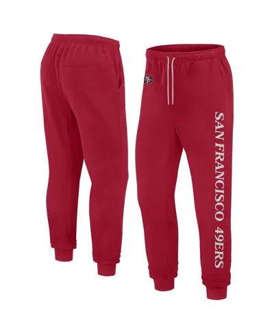 Fanatics Men's And Women's Scarlet San Francisco 49ers Elements Phenom Fleece Jogger Pants In Red