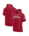 Fanatics Men's And Women's Scarlet San Francisco 49ers Elements Ready Short Sleeve Pullover Hoodie In Scarlet