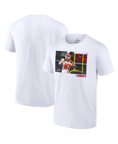 Fanatics Men's And Women's Travis Kelce White Kansas City Chiefs Player Graphic T-shirt
