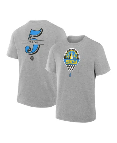 Fanatics Men's Angel Reese Gray Chicago Sky In The Paint Name Number T-shirt In Gold