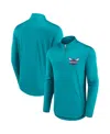 Fanatics Men's Aqua Charlotte Hornets Lightweight Quarter-zip Pullover Sweatshirt