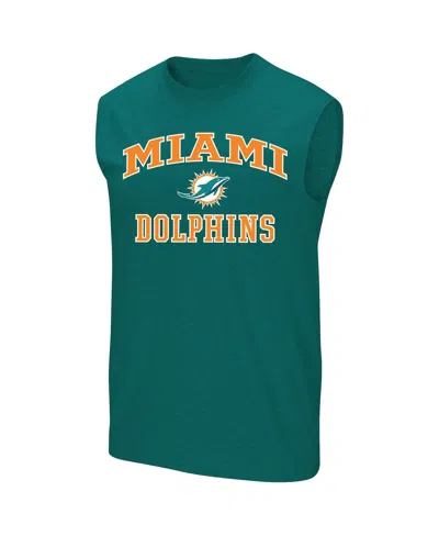 Fanatics Men's Aqua Miami Dolphins Big Tall Hart Soul Muscle Tank Top In Green