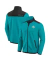 Fanatics Men's Aqua Miami Dolphins Color Block Polar Fleece Full-zip Jacket In Aqua