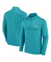 Fanatics Men's Aqua Miami Dolphins Head-to-head Quarter-zip Top In Aqua
