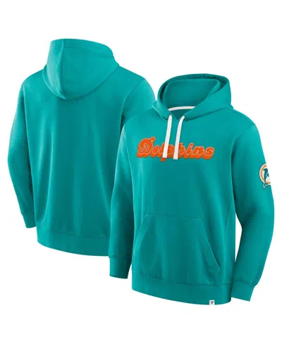 Fanatics Men's Aqua Miami Dolphins New Horizons Heritage Pullover Hoodie In Blue