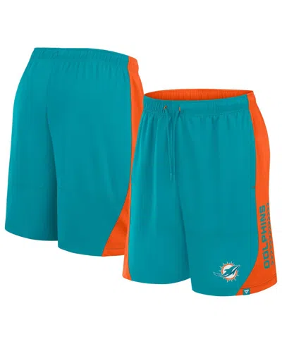 Fanatics Men's Aqua Miami Dolphins No Defense Shorts In Blue