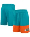 Fanatics Men's Aqua/orange Miami Dolphins Big Tall Best Of The Best Performance Shorts In Green
