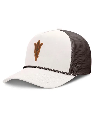 Fanatics Men's Arizona State Sun Devils Bronco Adjustable Mesh Trucker Hat In Natural,brown