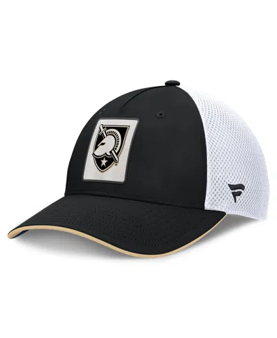 Fanatics Men's Army Black Knights 5-panel Stretch Matter Cap In Black,white