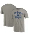 Fanatics Men's Ash Los Angeles Dodgers Hometown Collection Olde La T-shirt In Gray