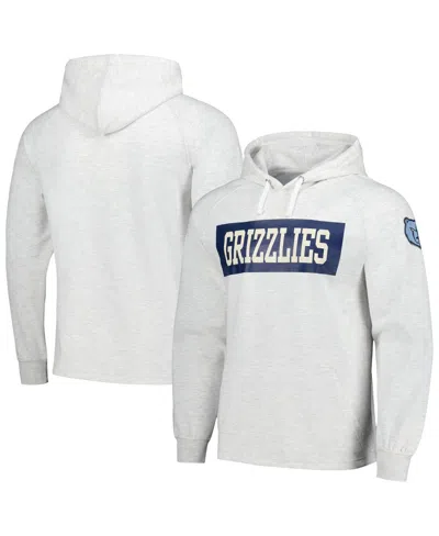 Fanatics Men's Ash Memphis Grizzlies Softhand Raglan Tri-blend Pullover Hoodie