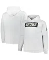 Fanatics Men's Ash San Antonio Spurs Big Tall Raglan Tri-blend Pullover Hoodie In Ash