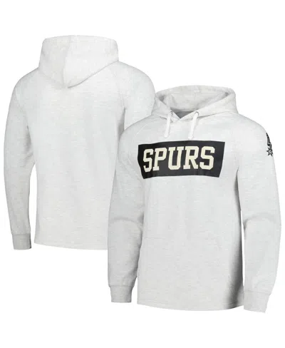 Fanatics Men's Ash San Antonio Spurs Softhand Raglan Tri-blend Pullover Hoodie