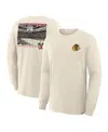 Fanatics Men's Beige Chicago Blackhawks Centennial Legacy Long Sleeve T-shirt In Neutral
