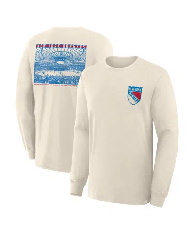 Fanatics Men's Beige New York Rangers Centennial Long Sleeve T-shirt In Neutral