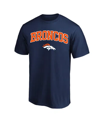 Fanatics Men's Big & Tall Denver Broncos Arch Logo Crew Neck Graphic T-shirt In Blue