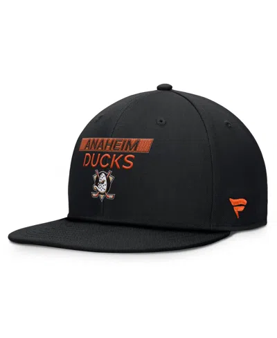 Fanatics Men's Black Anaheim Ducks Authentic Pro Prime Snapback Hat