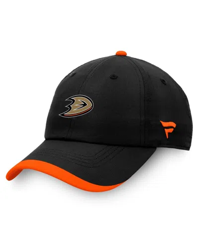 Fanatics Men's Black Anaheim Ducks Authentic Pro Rink Pinnacle Adjustable Hat