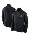 Fanatics Men's Black Anaheim Ducks Authentic Pro Rink Quarter-zip Sweatshirt In Black