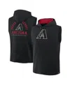 Fanatics Men's Black Arizona Diamondbacks Fire Speed Sleeveless Pullover Hoodie In Black