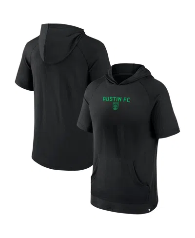 Fanatics Men's Black Austin Fc Match Raglan Short Sleeve Pullover Hoodie