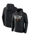 Fanatics Men's Black Baltimore Orioles 2024 Mlb Postseason Locker Room Pullover Hoodie In Black