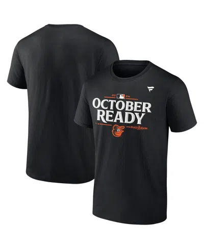 Fanatics Men's Black Baltimore Orioles 2024 Mlb Postseason Locker Room T-shirt