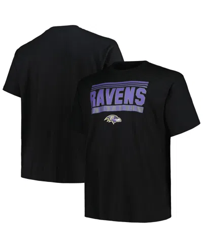 Fanatics Men's Black Baltimore Ravens Big Tall Pop T-shirt