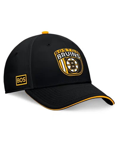 Fanatics Men's Black Boston Bruins 2024 Nhl Draft On Stage Trucker Adjustable Hat In Black,gold