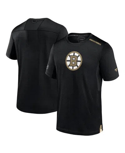 FANATICS MEN'S BLACK BOSTON BRUINS AUTHENTIC PRO PERFORMANCE T-SHIRT