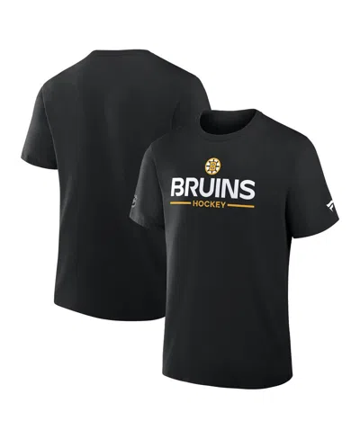 Fanatics Men's Black Boston Bruins Authentic Pro Primary T-shirt