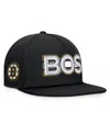 Fanatics Men's Black Boston Bruins Authentic Pro Rink Team Code Snapback Hat In Black