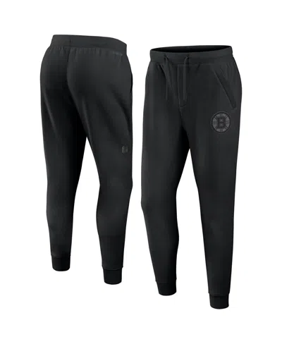 Fanatics Men's Black Boston Bruins Authentic Pro Road Fleece Sweatpants