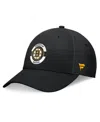 Fanatics Men's Black Boston Bruins Authentic Pro Training Camp Snapback Hat In Black