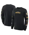 Fanatics Men's Black Boston Bruins Boxed In Legacy Long Sleeve T-shirt In Black