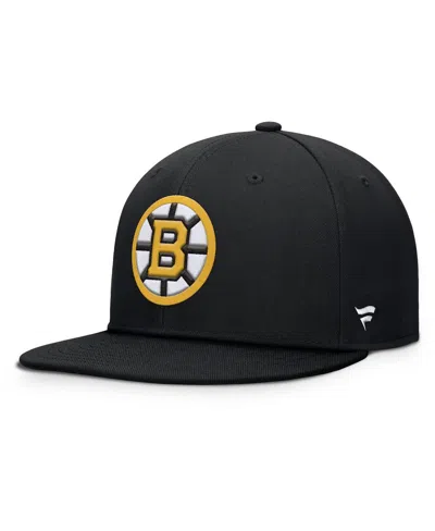 Fanatics Men's Black Boston Bruins Primary Logo Snapback Hat