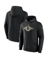Fanatics Branded Heather Charcoal Boston Bruins Authentic Pro Secondary Pullover Hoodie In Black